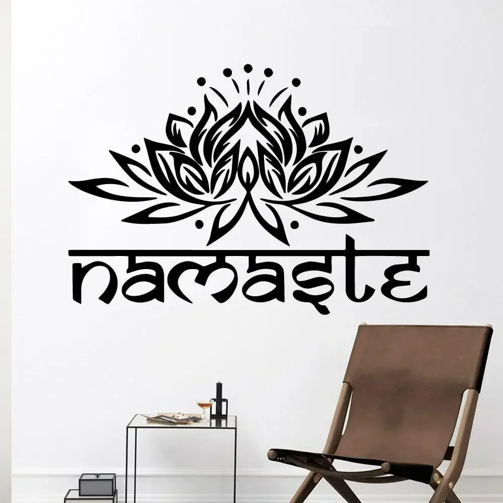 Виниловая наклейка на стену Pretty Namaste, наклейки для домашнего декора, гостиная, детская комната, украшение стены, декор для спальни, Muursticker