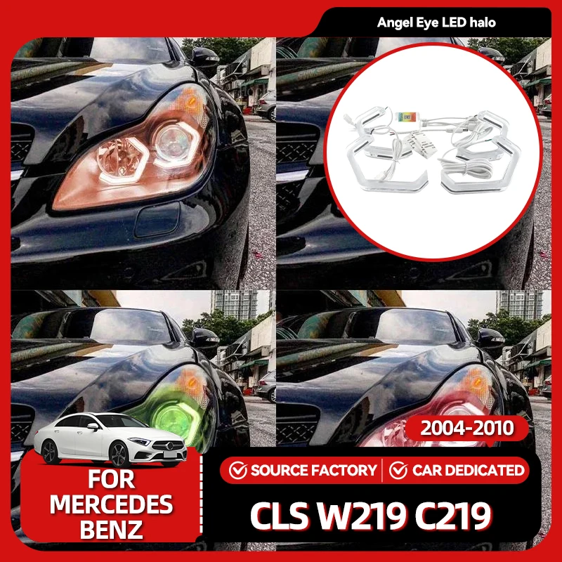 

Внутренние молдинги APP Пульт дистанционного управления M4 Стиль RGB Кольцо Ангельские глазки Светодиодные кольца для MERCEDES BENZ CLS W219 C219 2004-2010