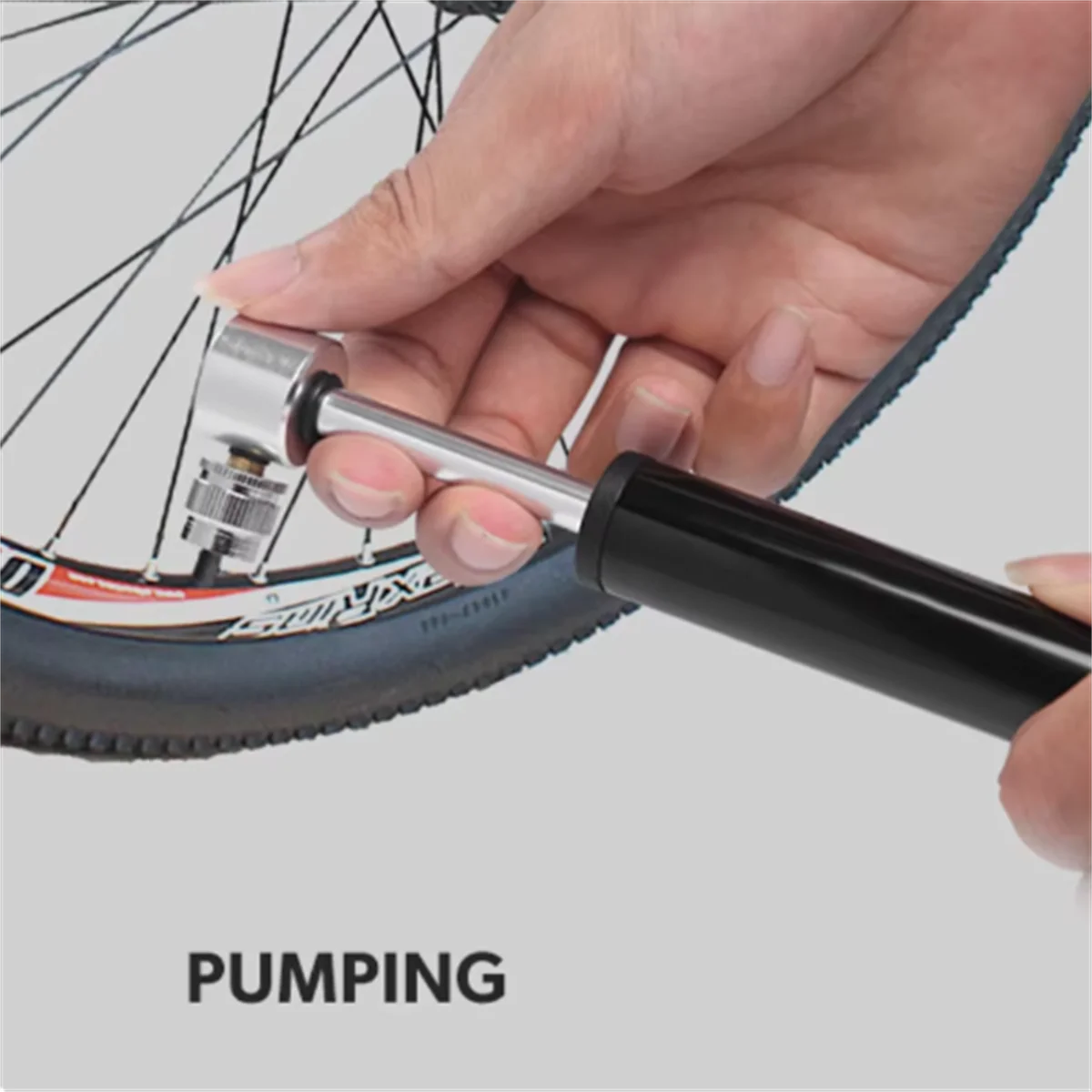 Portable Pocket Bike-Pump 120 PSI High Pressure, Mini Bike Pump Fits Presta/Schrader Valve Ultralight Bicycle Tire Pump