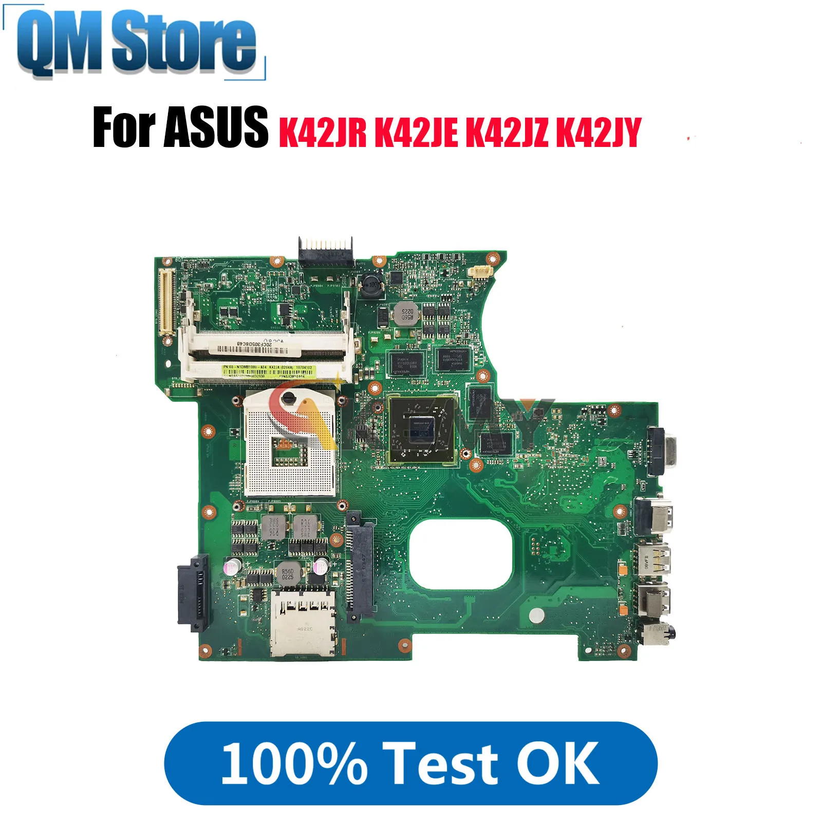 Płyta główna K42JR do laptopa ASUS A42J K42JY K42JR K42JE K42JZ X42J K42JZ K42J K42JC K42JP K42JA, przetestowana w 100%, szybka wysyłka
