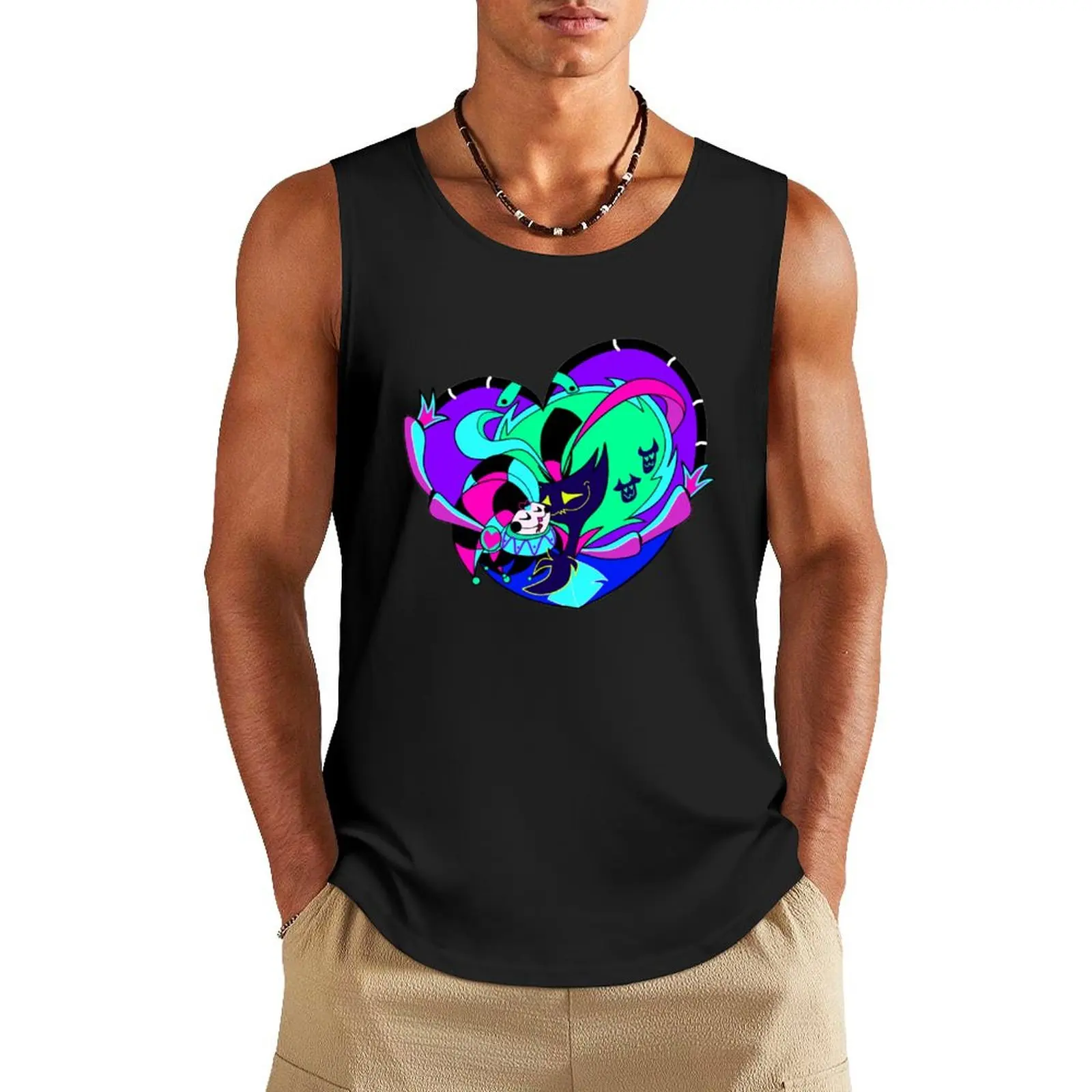 

Fizzarolli and Asmodeus - Helluva Boss Tank Top man sexycostume summer clothes for men Sports shirt man