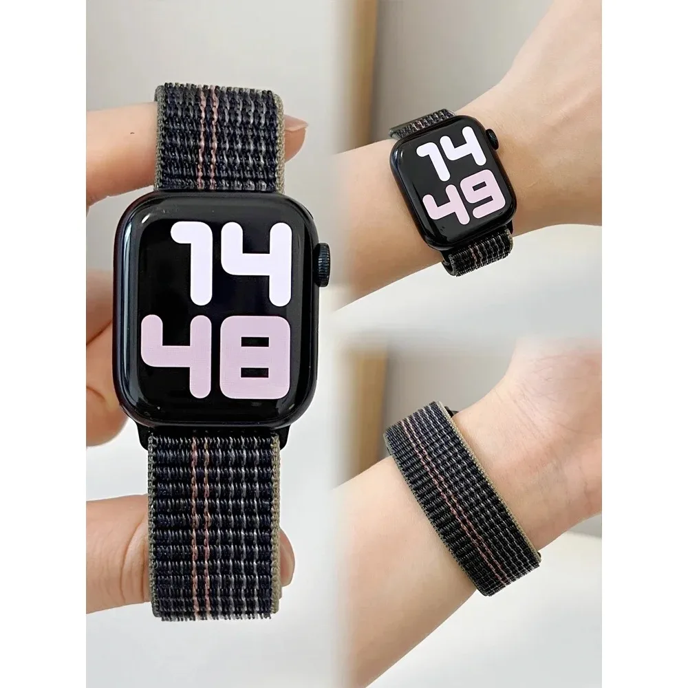 Stretchy Nylon Loop Strap For Apple Watch Series 11 10 9 8 7 6 5 SE Ultra Fits 49/46/45/44/42/41/40/38mm Comfort Lightweight