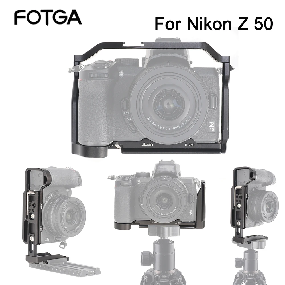 FOTGA Camera Cage Z50 DSLR Camera Cage For Nikon Z 50 Rabbit Cage Camera Rig Vedio Photography Accessories Handle Locating Hole