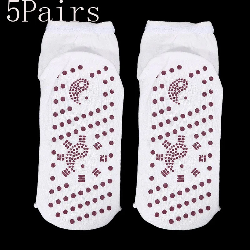 

1/5 пар турмалиновых самонагревающихся носков, зимние теплые термоноски для здоровья, короткие носки для похудения, носки для магнитной терапии