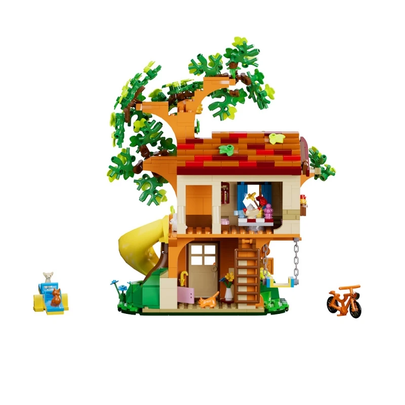 MOC Forest Tree House Blocks Building House Tree Bike Bird Model Architecture DIY Bricks Cherry Toy For Kids Adult Gift