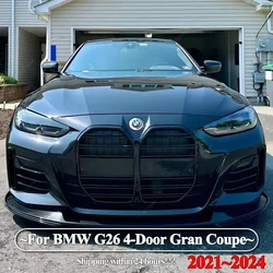 Car Front Grille Kidney Bumper Grills For BMW 4 Series G26 4-Door Gran Coupe 2021 2022 2023 2024 With ACC Black Bodykits Tuning
