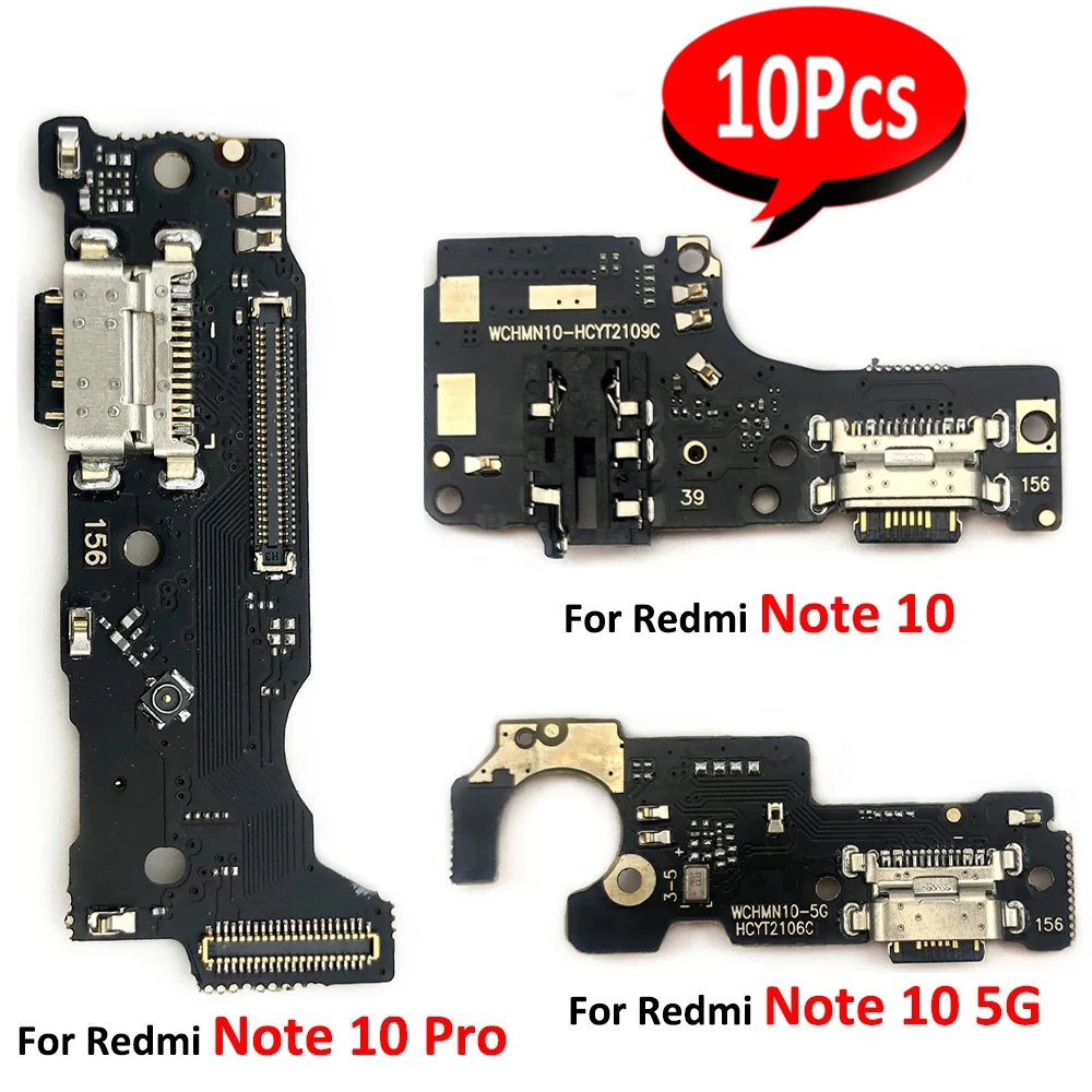 

10 шт., USB-порт для зарядки, зарядное устройство, док-станция, разъем, гибкий кабель для Xiaomi Redmi 10C Note 10 11S 5G Note 10 Pro 10S 11 11E