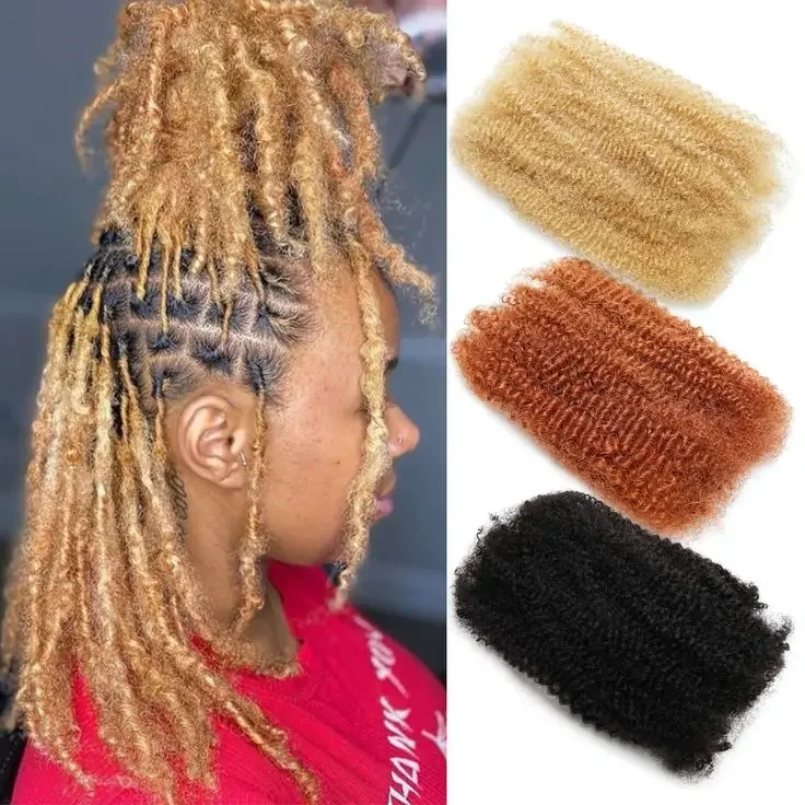 

Virgin Remy Afro Kinky Bulk Hair No Attachment QVR Curly Hair Perfect for Dreadlock Highlight Braids - Лучшие продажи высшего качества