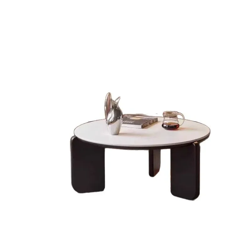 

Simple and modern solid wood rock slab dining table, coffee table light luxury high-end coffee table, living room high-end sense