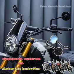 Triumph Speed 400 스크램블러 400X 알루미늄 합금 백미러 2024 오토바이 수정 액세서리