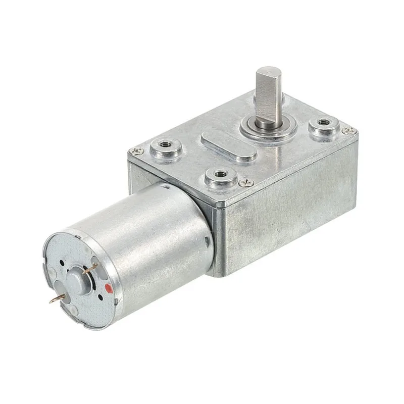 JGY370 تيار مستمر 6 فولت 12 فولت 24 فولت توربو دودة محرك معشق 6 مللي متر D رمح عزم دوران عالي صندوق التروس تخفيض المحرك الكهربائي #2