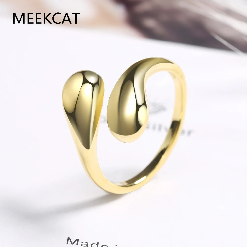 925 Sterling Silver Geometric Adjustable Ring For Fashion Women Party Fine Jewelry Minimalist Punk Accessories Anillos De Prata