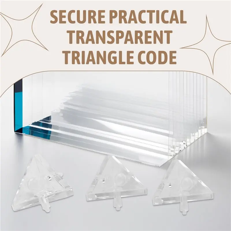 12Pcs Acrylic Corner Brackets With Semitransparent Screws Clear 3-Hole Right Angle Joint Brace Brackets