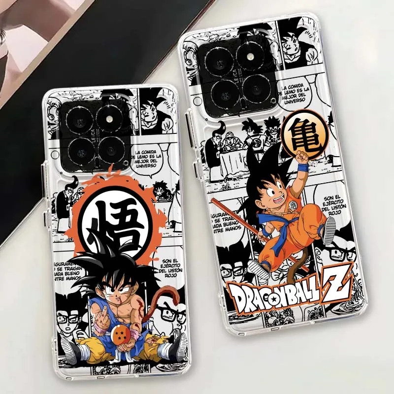

Anime Dragon Ball Goku Design Phone Case For Xiaomi 15 14 13 12 12S 12X 12T 11 11T Pro Lite Transparent