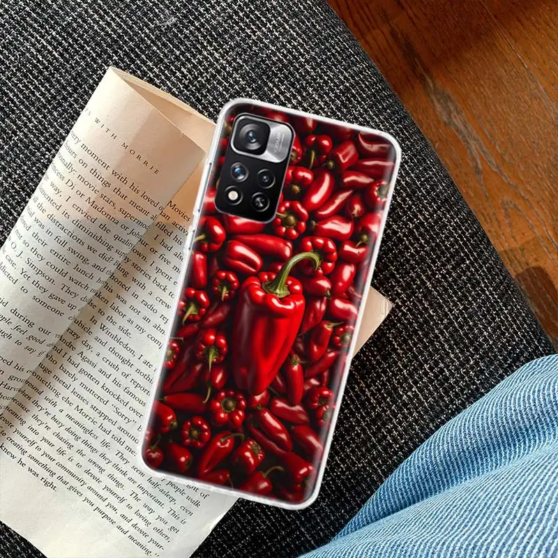 Taste The Flavor of Chili Peppers Phone Case For Xiaomi X3 X4 F4 GT NFC X5 X6 X7 Pro 5G M3 M4 M5 M5S Mi F6 F5 F3 F2 Pro F1 Cover