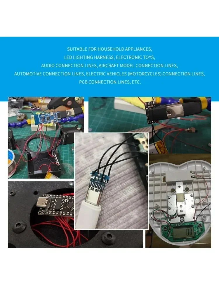 100/120 Stück verzinnte elektronische Drähte Steckbrett PCB Überbrückungsdraht 24AWG / 26AWG 6 Farben Rot Blau Grün Weiß Gelb Schwarz Diy Kit