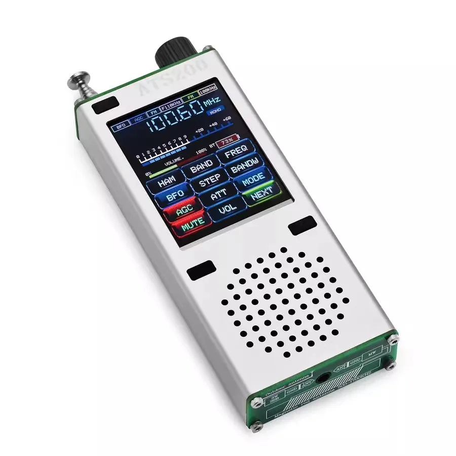 ATS200 Full Band Radio Stereo Receiver Aviation Band Radio FM AM SSB LW MW SW AIR RDS  +2.4-inch TFT Screen +Bluetooth 5.3
