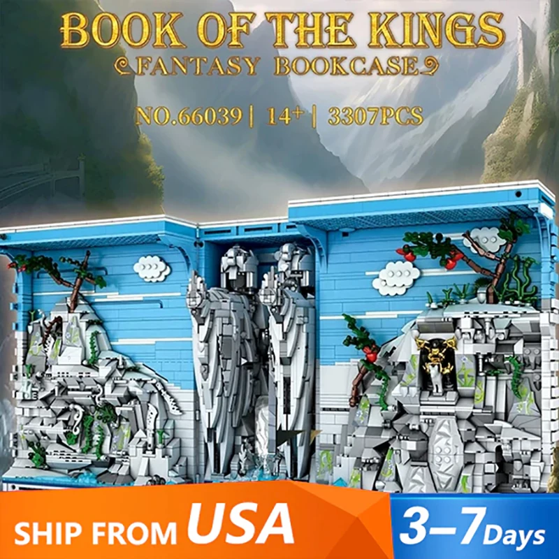 

Book Of The Kings Fantasy Bookcase Buildings Large Model,Technology 66039 Modular Buildings Blocks Gift for Adults Kids 3307 PCS