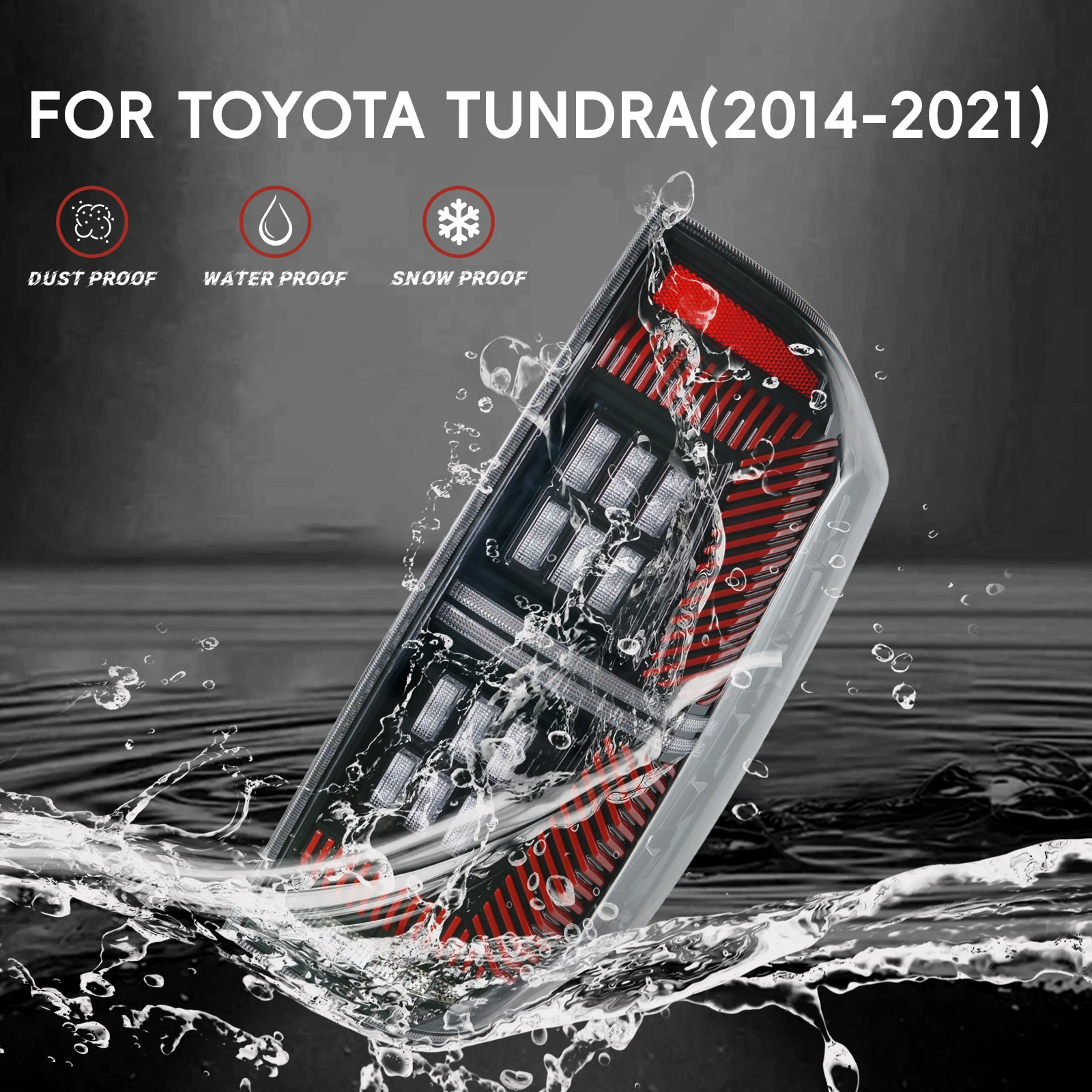 For Tundra 2014 -2020 Rear Stop Lamp Auto Parts for tundra Body Kits Car Led Taillight Tail Light