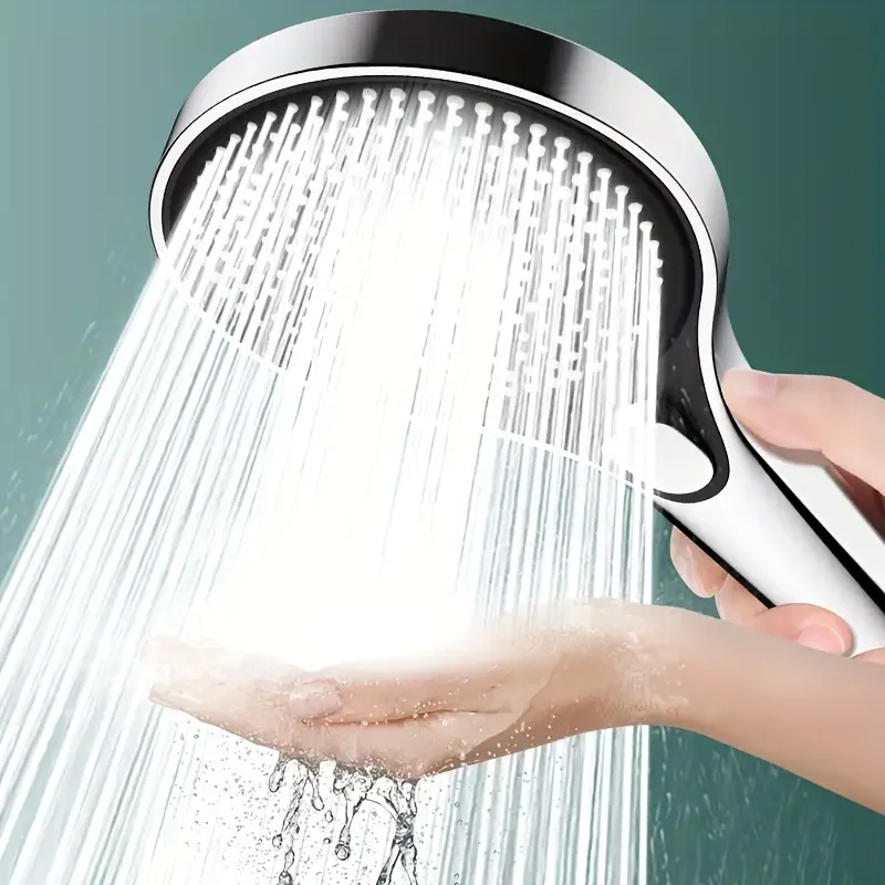

Universal Three-Speed High-Pressure Shower Head Set with Large Panel Super Powerful Handheld Bathroom Spray Combo