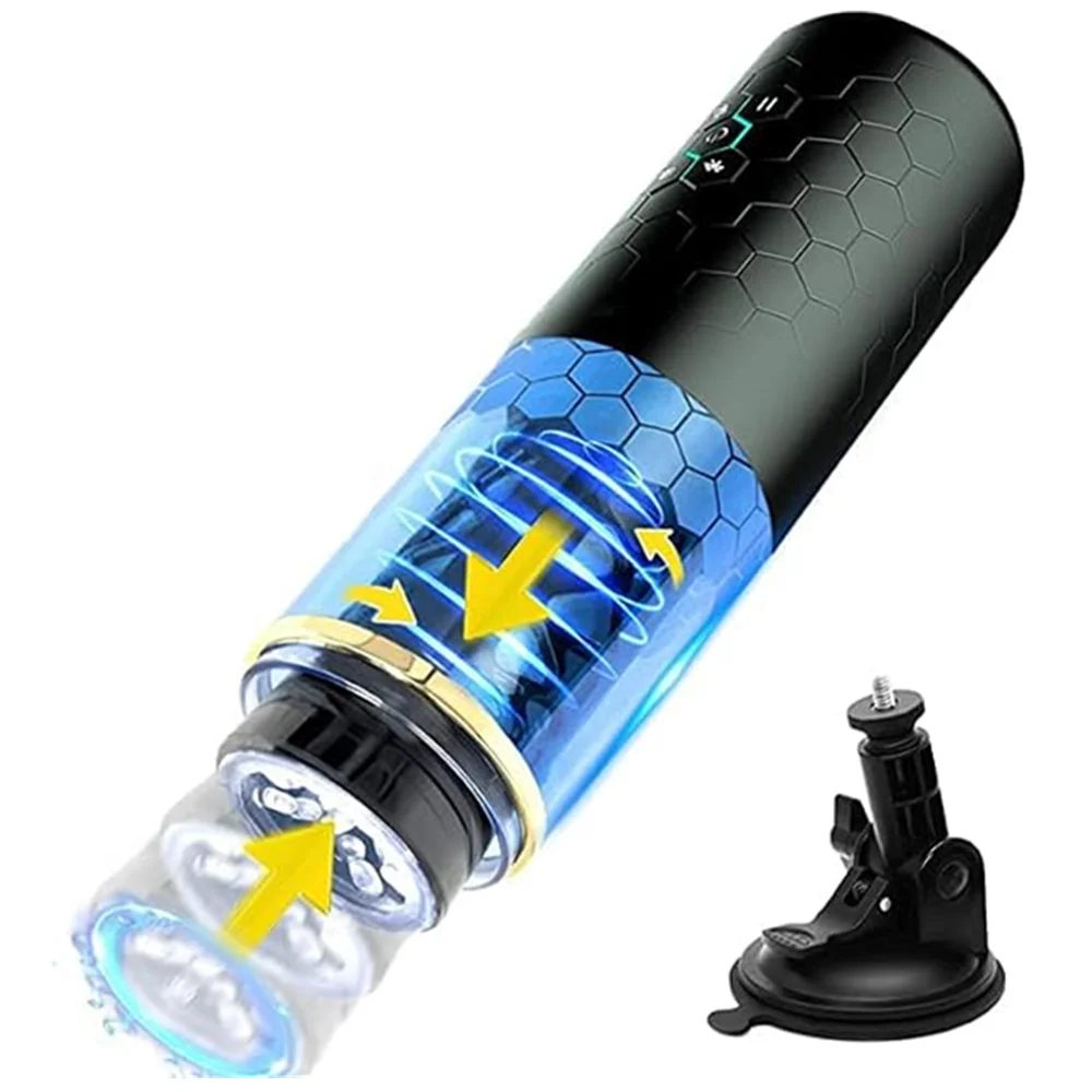 New Automatic telescopic Rotate Male Masturbation Cup Power Male Masturbation Sucking machine Sex Toys for Men