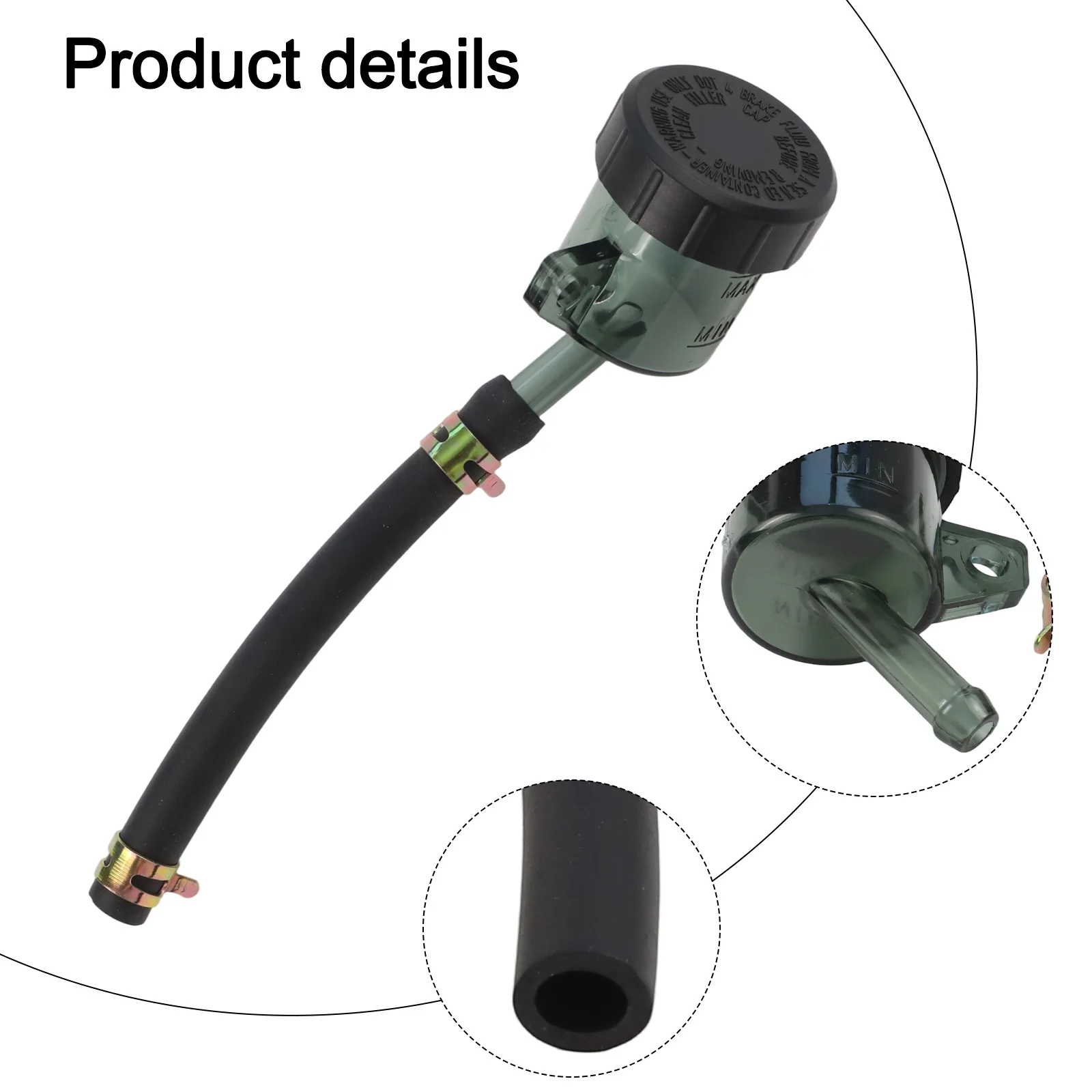 1pc Motorcycle Rear Brake Master Cylinder Clutch Petrol Oil Fuel Tank Split Oil Pot Small Oil Cup Small Uiniversal Box Round