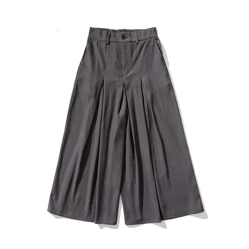 Spring Summer Men Vintage Wide Leg Pants Men Harajuku Casual Harem Pants Male Streetwear Jogging Women Skirt Trousers