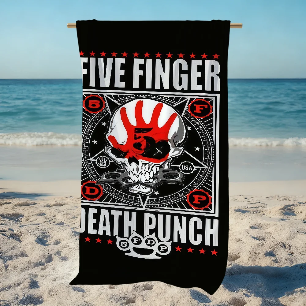 F-fIVE FINGER D-dEATH cool logo p-PUNCH Towel Beach Quick Dry Soft Pool Towels Gift for Travel Gym Shower Camping sports