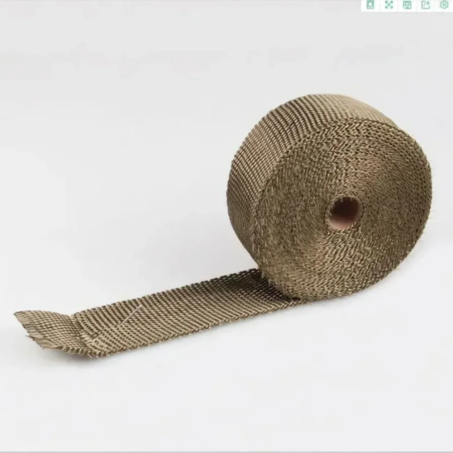 Bouclier thermique de moto en titane, tuyau d'accès, coton d'isolation ronde thermique, 15m, 1PC