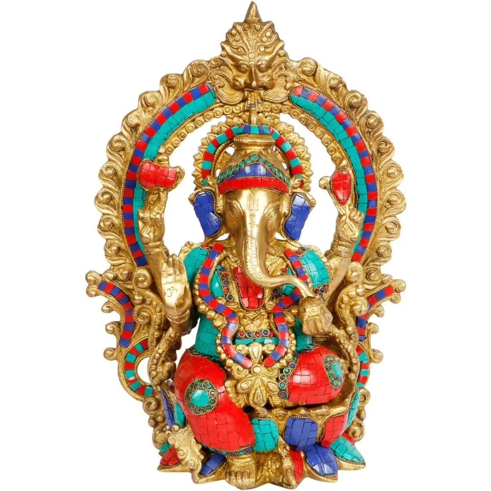 

Brass elephant head divine sculpture home decoration Easter decoration 15 inch large statue and sculpture Decoration Crafts