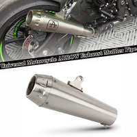 51mm 60mm Universal Motorcycle ARROW Exhaust Muffler Pipe With DB Killer For R1 R3 R25 S1000RR MT09 MT07 Z900 ZX4R Ninja400 ZX6R