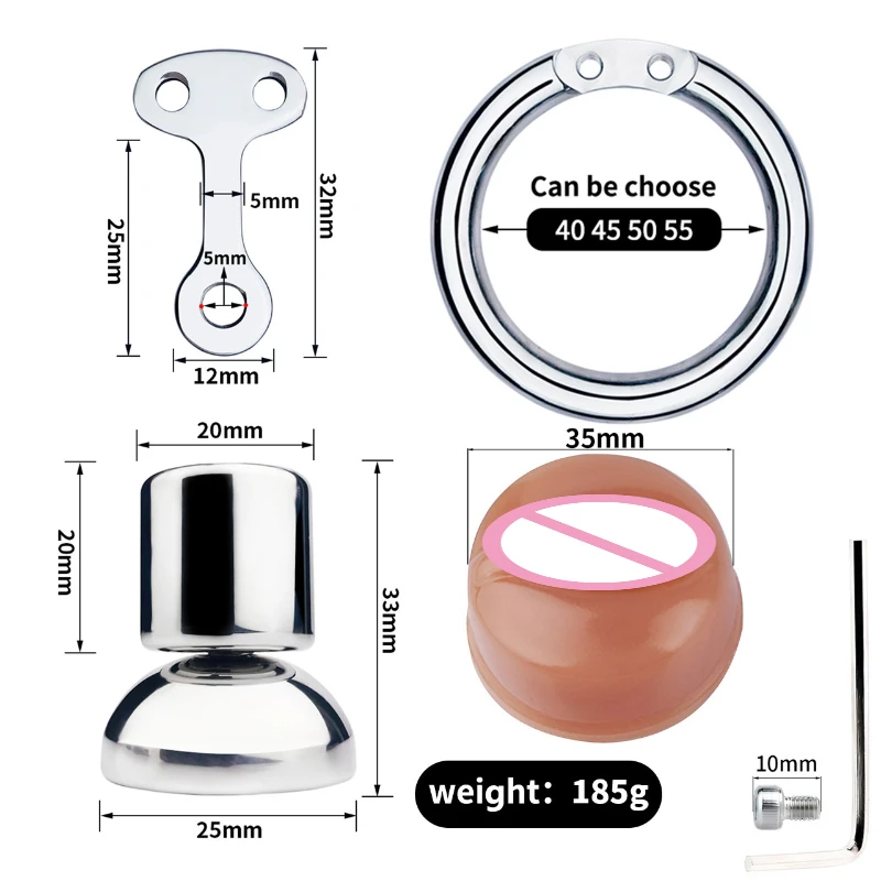 2024 New Negative Chastity Cage Free Matching Silicone Clitoral/Dildo Heads Negative Chastity Device Male Gay Toys Sex Shop 18+