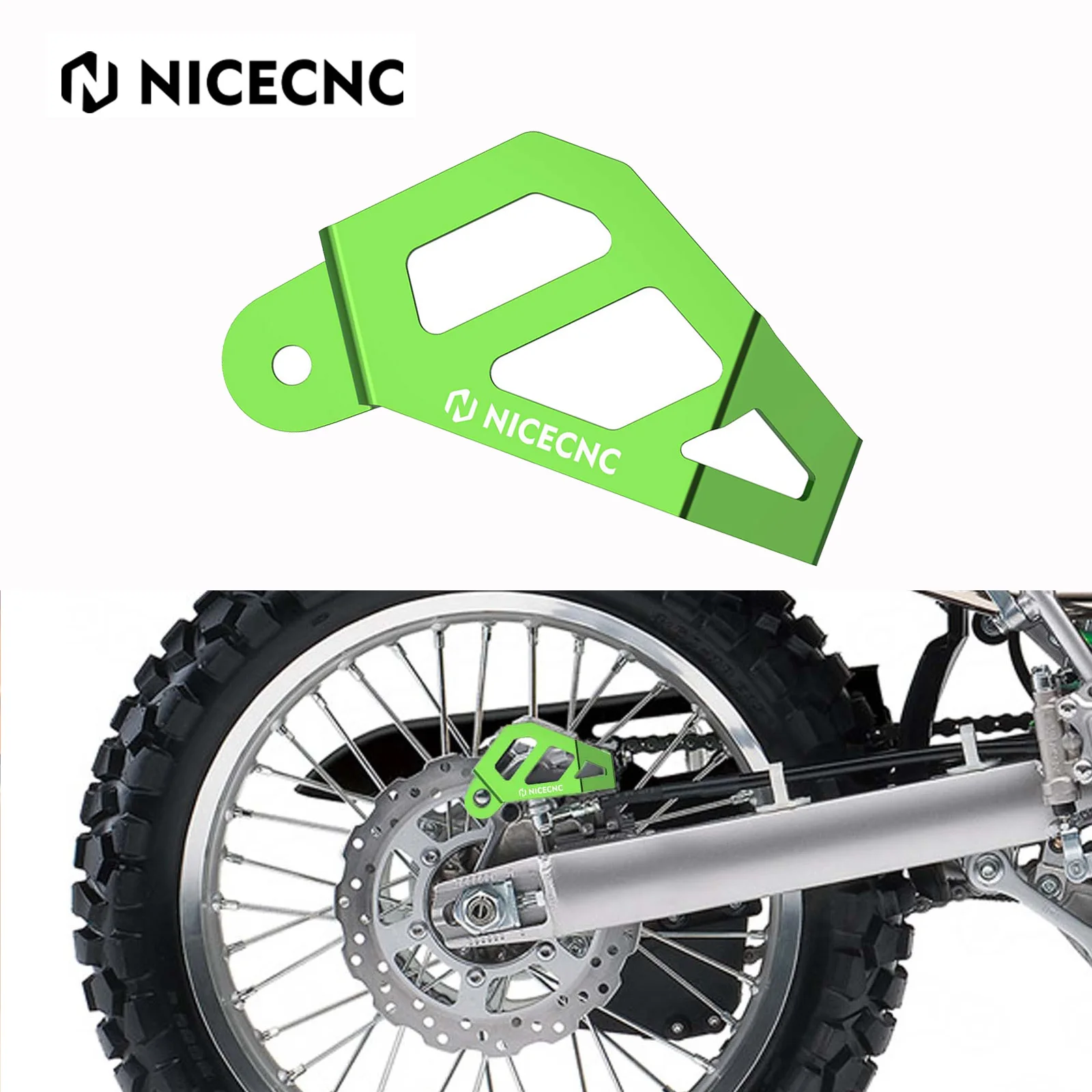 

NICECNC For KAWASAKI KX 125 250 500 KDX 200 200R KLX300R 1997-2002 KLX250SF 09-2010 KLX250S 10-2014 KLX250 Rear Caliper Guard