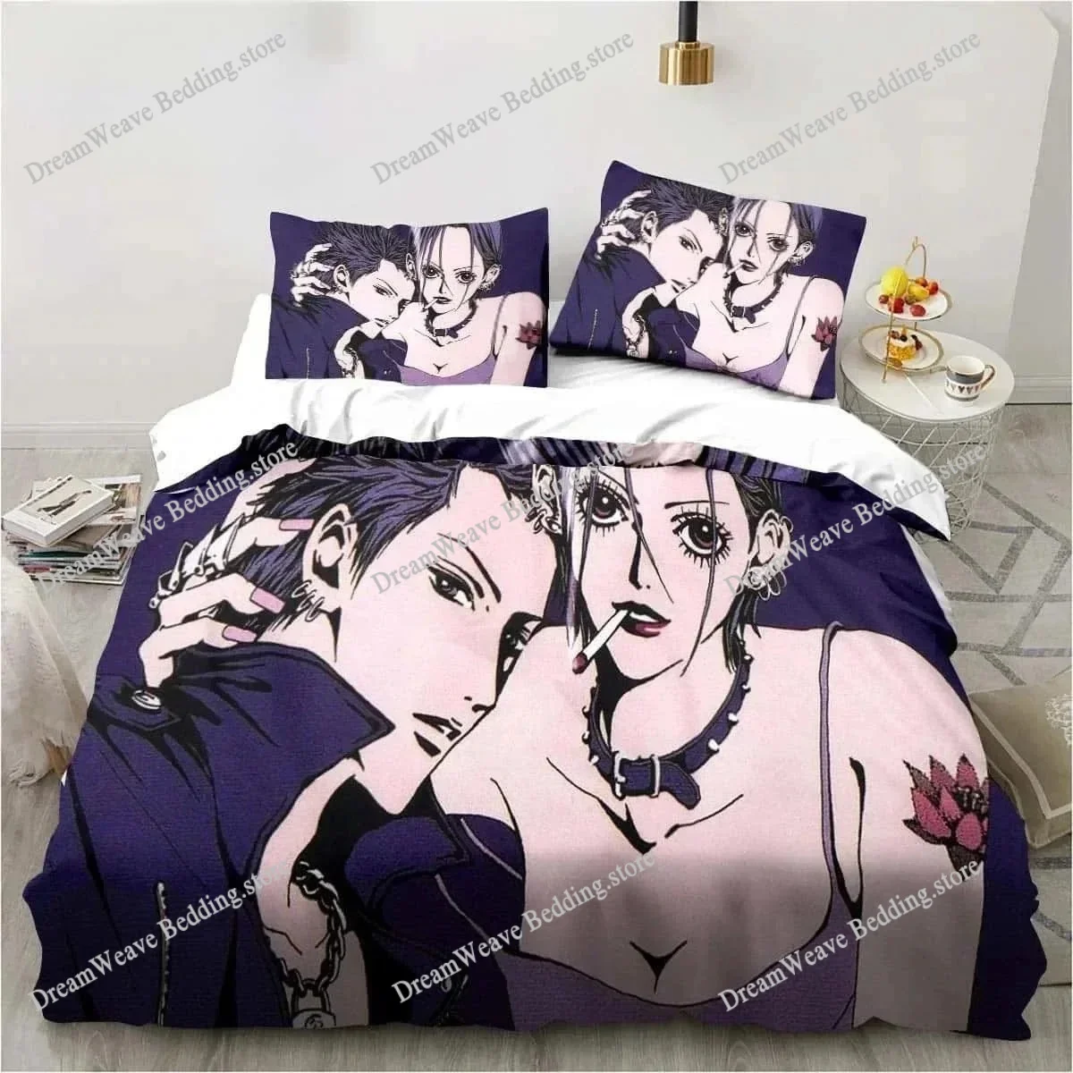 

Anime Duvet Cover Pillowcase Bedding Set Adult Boy O-Osaki NANA Girl Bedroom Decoration Children Gift Single Double Large Size
