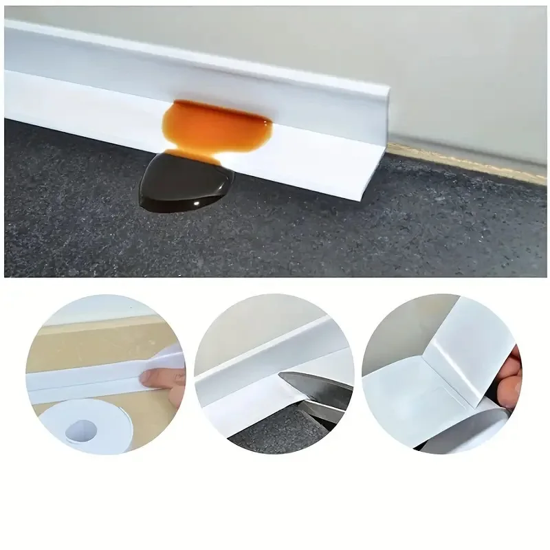 1pc 3.2Mx3.8cm Waterproof Wall Tape Bathroom Kitchen Adhesive Tape Contour Tapes Cardboard Sealing Strip  Shower Sink Tapes
