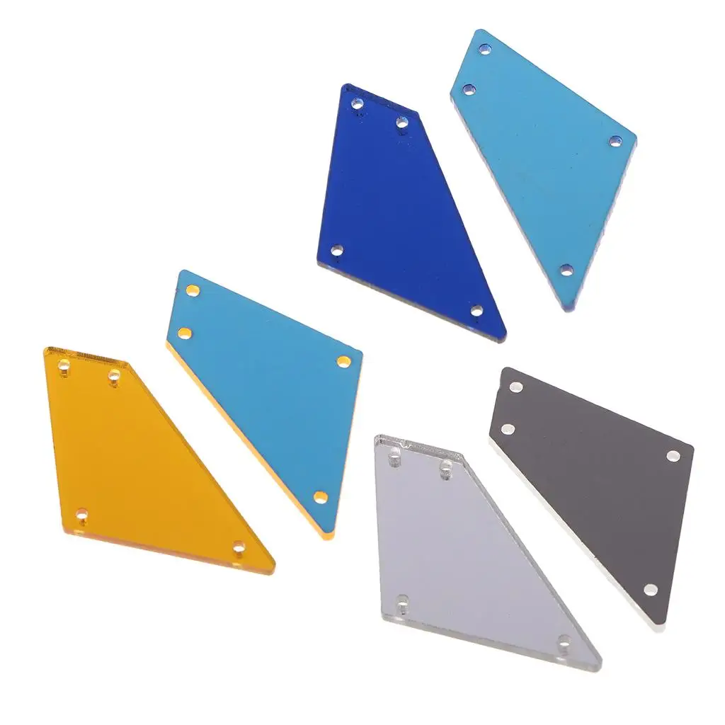 

50pcs Sew On Flat Back Mirror Acrylic Rhinestone with Holes DIY Accessories
