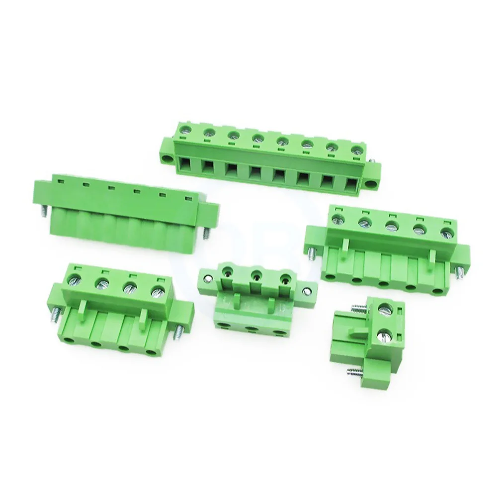 (10 pcs) KF 2EDGKM - 7.62mm Flanged Plug-in Terminal Block with Ears 15EDGKM-7.62 Plug Terminal Block KF2EDGKM 7.62