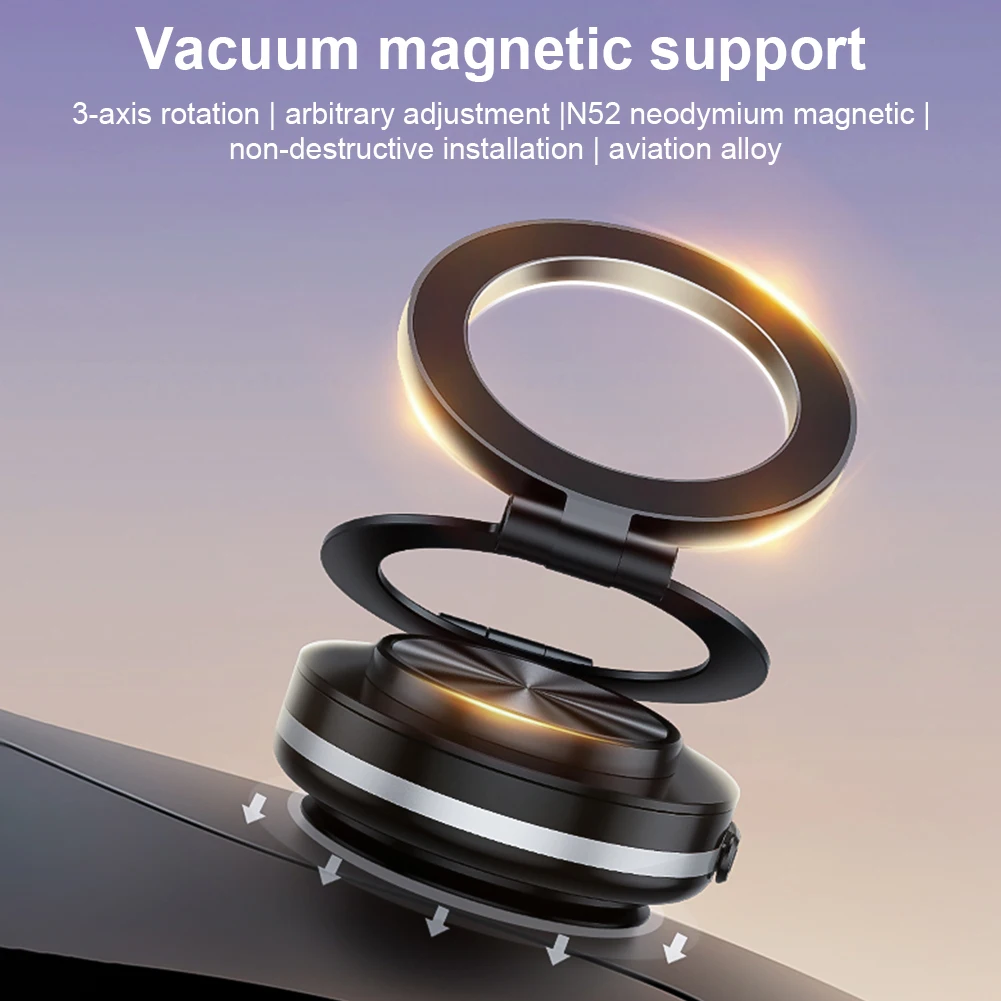 Кронштейн для навигационной подставки на присоске, складной на 360° °   Поворотный магнитный держатель для мобильного телефона без помощи рук, регулируемый для Magsafe iPhone
