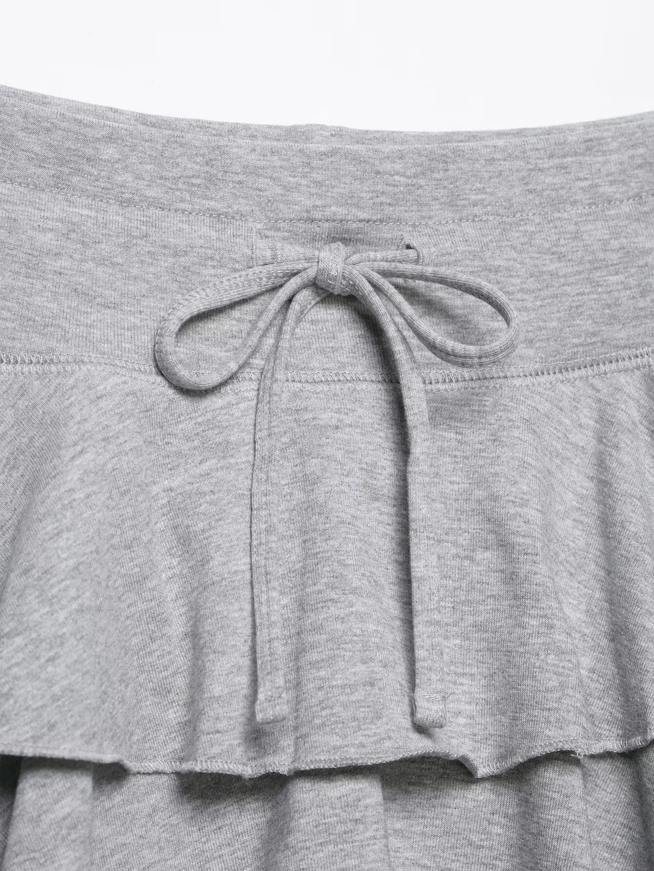 HH Damen Stufenrock mit Rüschen, Grauer Minirock mit Kordelzug und Hoher Taille, Niedlicher Y2K Preppy Casual Streetwear & Ausgeh-Rock – Detail 9