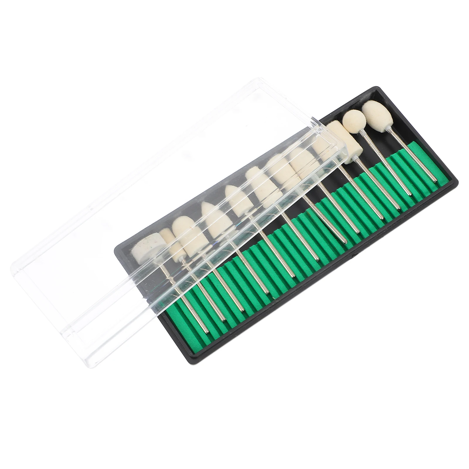 12pcs Wool Nail Drill Bits Grinding Polishing Acrylic Gel Nails Manicure Pedicure File Removal Tool Kit Home Salon Use