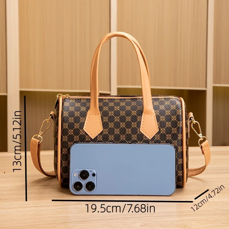 Handtaschen im Vintage-Stil, Umhängetasche, verstellbarer Riemen, Damen-Messenger-Umhängetasche, elegantes Accessoire, Einkaufstasche, Geldbörse, schick – Detail 4
