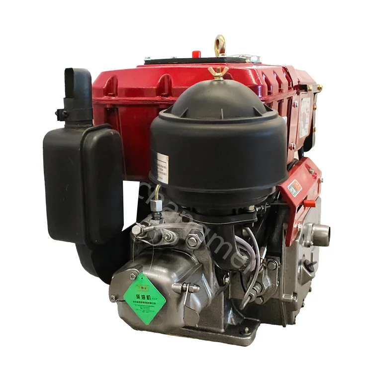 8hp Single Cylinder Gas Engine R180 Electric Start 10hp Tractor Engines Sale Water-Cooled Motor Machinery Including Pump