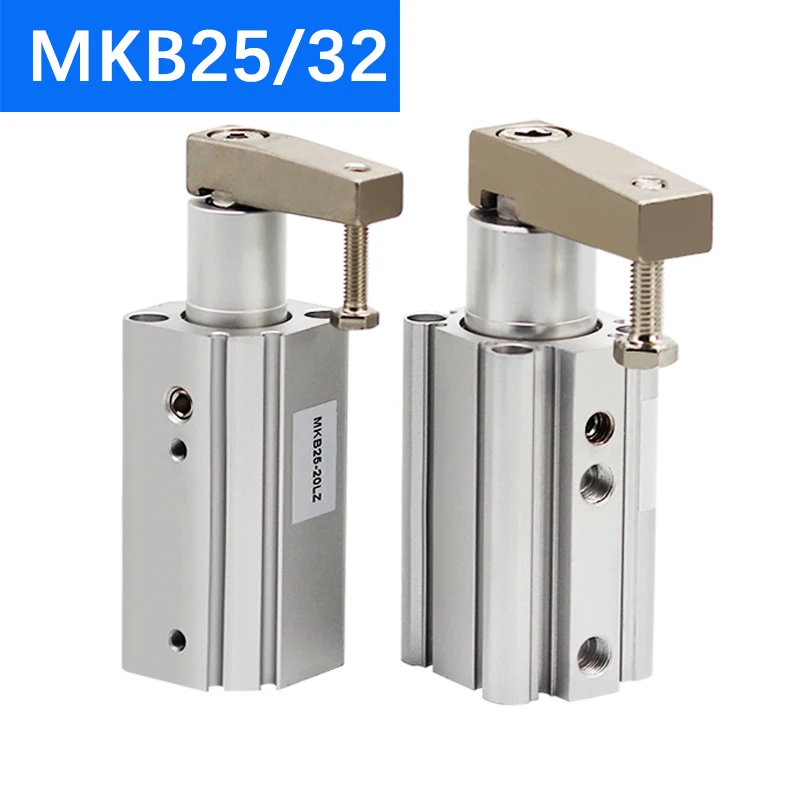 MKB25/32-10R/20L/30R Swings Back 90 Degrees Angle Cylinder Clamping Bore 32mm 40mm Pneumatic Air Cylinders