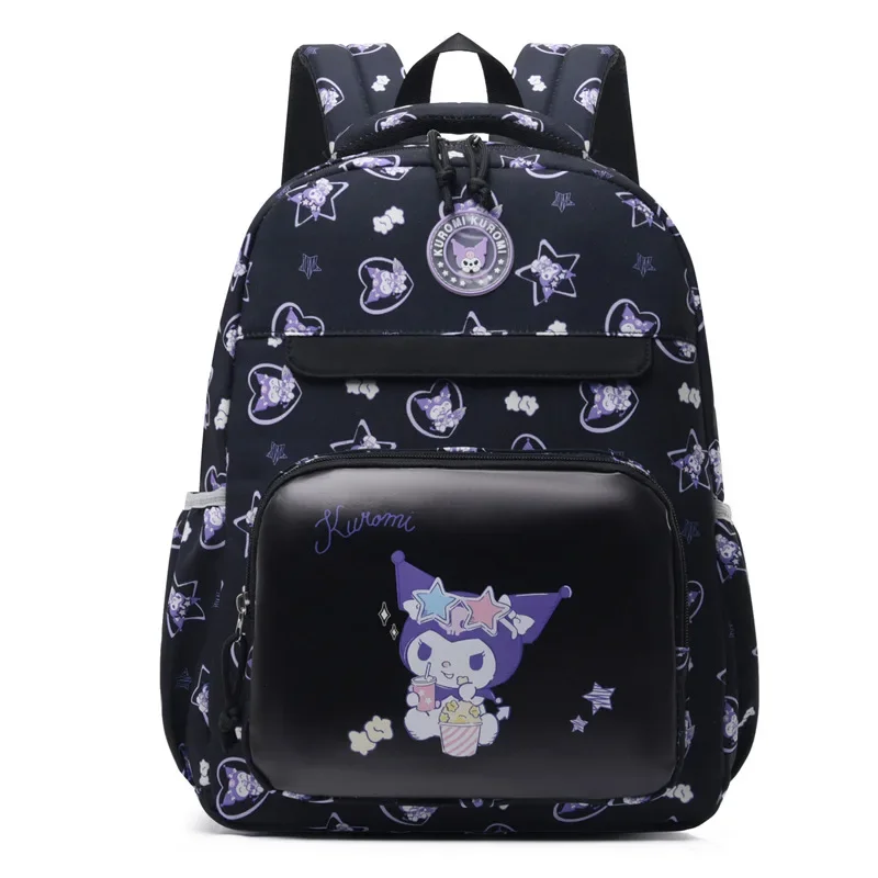 Sanrio Kulomie Cartoon Printed Ridge Guard Lightweight Student School Bag Large Capacity Cute Wear-resistant Children's Backpack