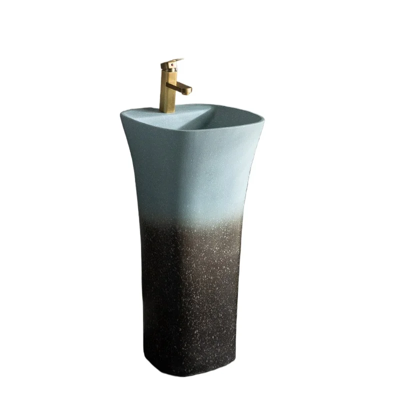 

Outdoor wash basin courtyard column washbasin integrated floor column basin