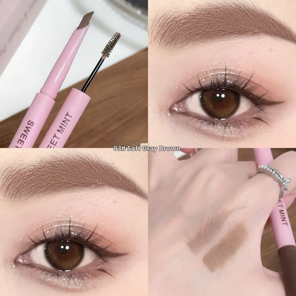 New Double Head Eyebrow Pencil Matte Finish Multi-use Eyebrow Gel Smooth Texture Waterproof Eyebrow Pen Daily Use