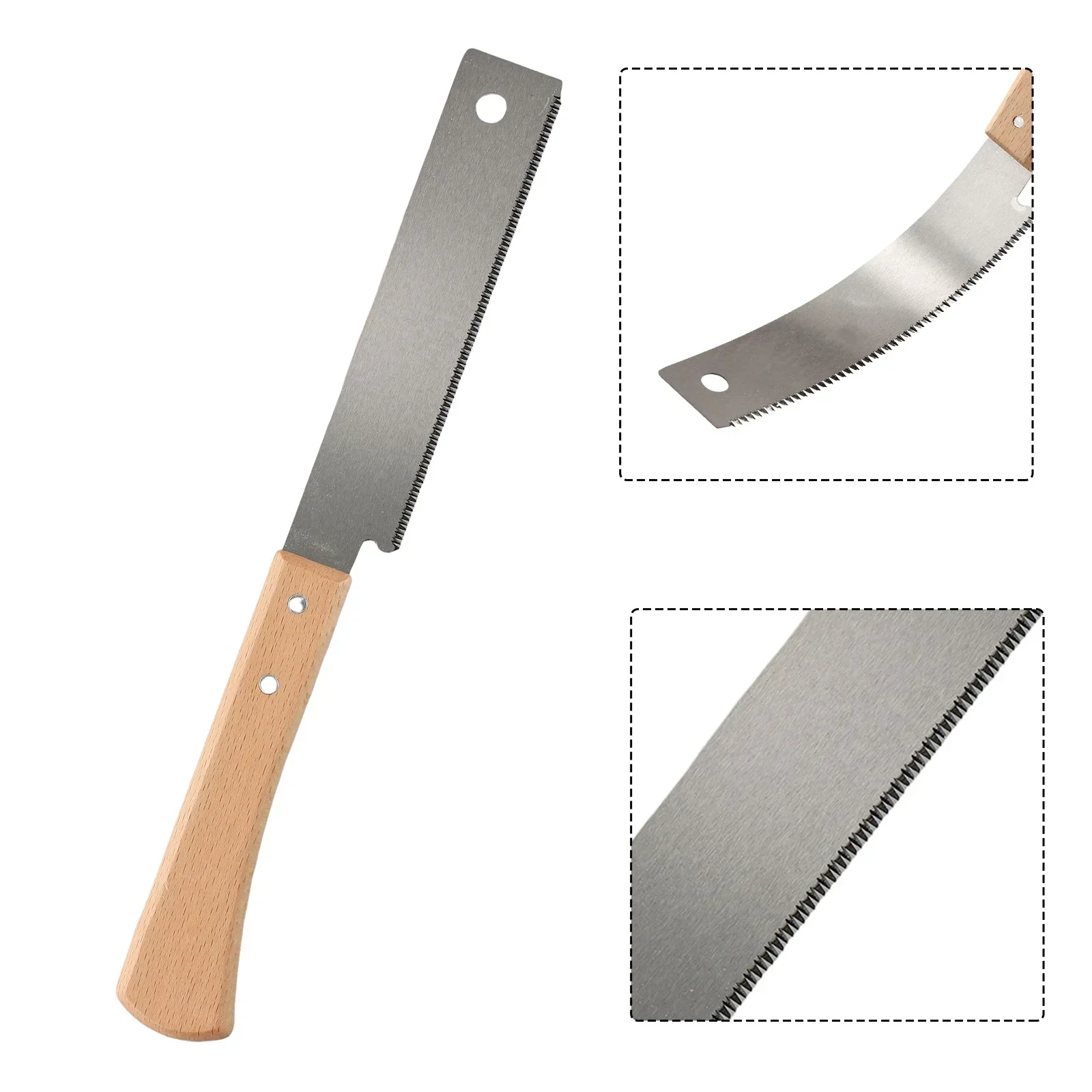 

12in Small SK5 Carbon Steel Saw Blade Hand Saw Beech Wooden Handle Fine Cut Saw Woodworking Garden Cutting Trimming Tool