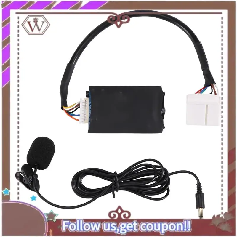 A57E-Car Radio Audio Adapter Bluetooth Aux Cable Microphone Handsfree For Honda Accord Civic CRV Fit Siming Odyssey