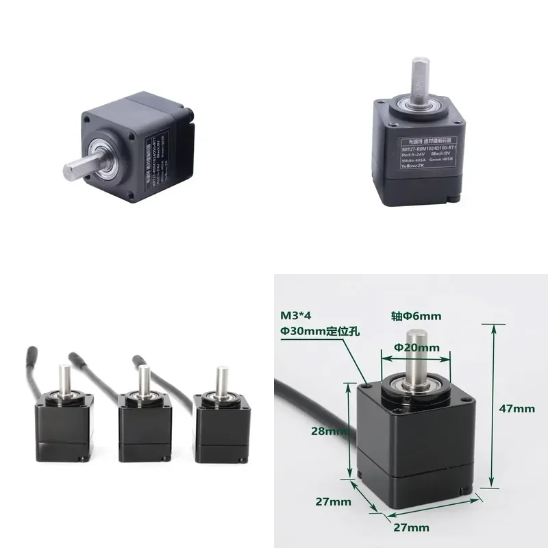 IP68 Mini Encoder 27cm External Single-Turn Encoder with 10 12 14 16-Bit SSI RS485 CAN Waterproof Interface