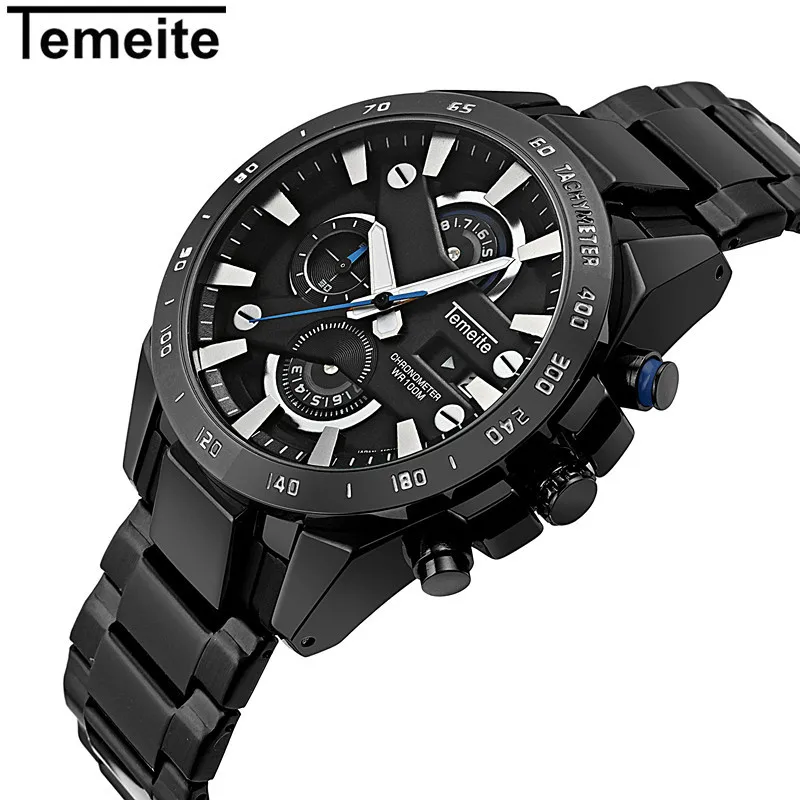 Montre étanche pour homme avec bracelet en acier inoxydable, horloge de créateur, date, marque de luxe, haute qualité, mode masculine, 2024